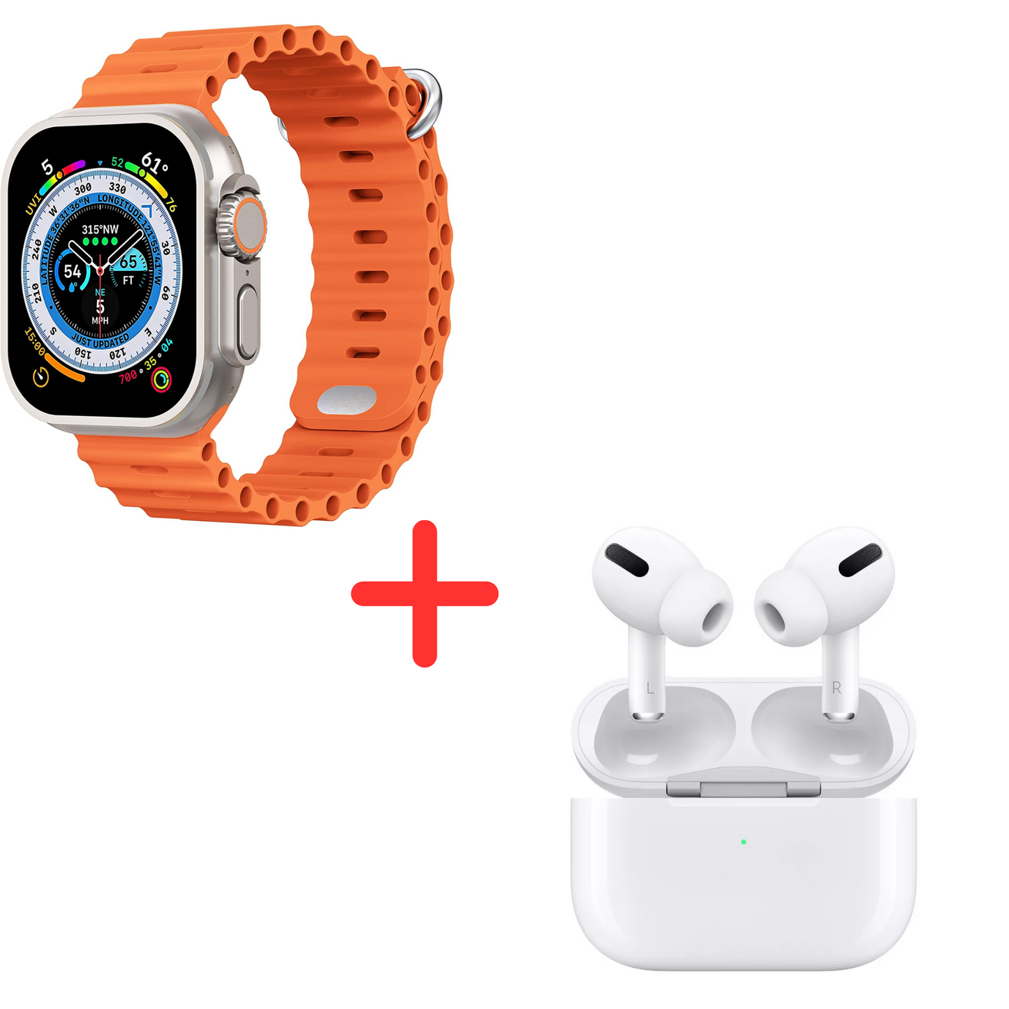 AirPods Pro 5 + Reloj Smartwatch 8 Ultra