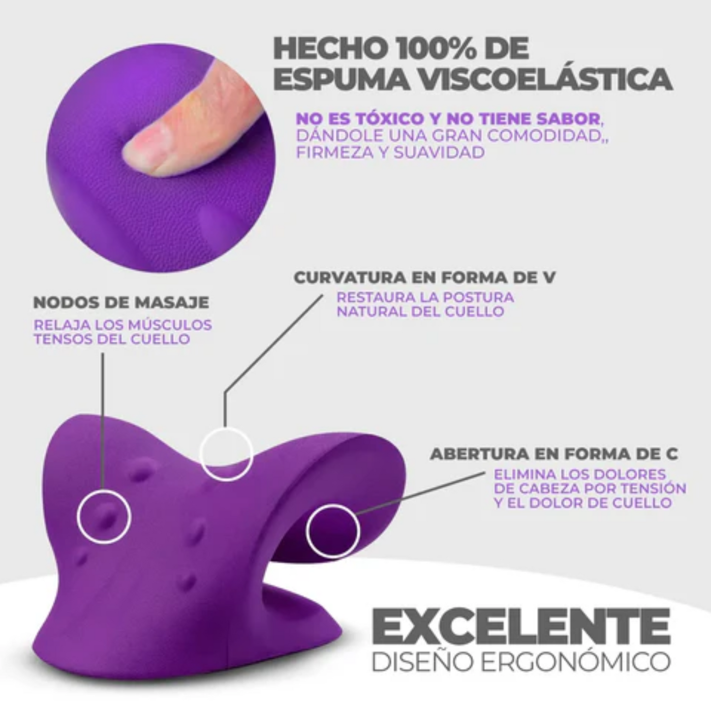 Almohada Terapéutica Tracción Cervical